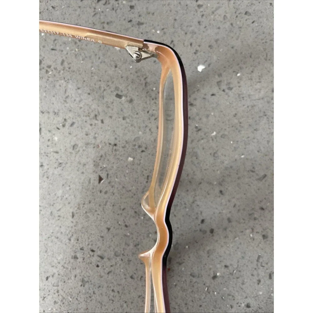 Gianni Po GP P49 Purple Rectangle Full Rim 52-17-135 Wine Eyeglasses Frames ONLY
